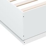 vidaXL Cadre de lit avec lumières LED blanc 160x200 cm bois ingénierie