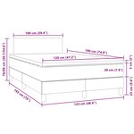 vidaXL Sommier à lattes de lit avec matelas LED gris foncé 120x190 cm