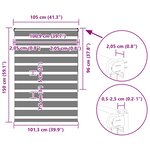 vidaXL Store zèbre gris foncé largeur du tissu 100 9 cm polyester