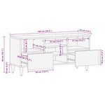 vidaXL Armoires de rangement avec porte Multicolore 100 x 33 5 x 46 cm