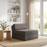 vidaXL Canapé-lit pliable Gris foncé 60 x 70 x 41 cm Tissu