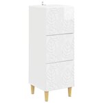 vidaXL Armoire à tiroirs Blanc brillant 33 x 34 5 x 90 cm
