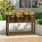 vidaXL Jardinière et étagère Marron miel 111 5x34 5x81 cm Bois de pin