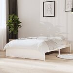 vidaXL Cadre de lit Blanc Bois massif 120x200 cm