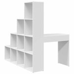 vidaXL Bureau d'angle Blanc 101.5 x 149.5 x 149.5 cm Bois d'ingénierie