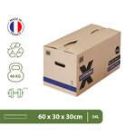 Pack and Move - Lot de 20 Cartons Déménagement X Strong - 60 x 30 x 30 cm - Charge 40 kg - Extrême Résistance - Grande Capacité