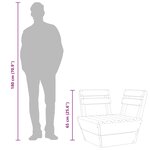 vidaXL Canapé d'angle sectionnel palette Bois d'épicéa imprégné