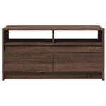 vidaXL Table basse avec lumières LED chêne marron bois d'ingénierie