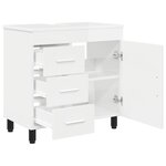 vidaXL Unité de vanité de salle de bain Blanc brillant 60 x 35 x 60 cm