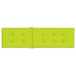 vidaXL Coussin de chaise de terrasse vert vif (75+105)x50x4 cm
