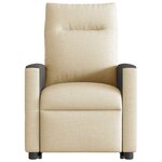 vidaXL Fauteuil inclinable de massage électrique Crème Tissu