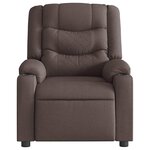 vidaXL Fauteuil de massage inclinable électrique Marron foncé Tissu