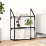vidaXL Étagère Murale Chêne noir 60 x 21 x 78 5 cm Bois d'ingénierie