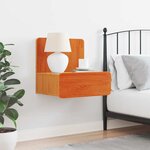 vidaXL Table de chevet Brun cire 44 x 32 5 x 40 cm Bois massif en pin