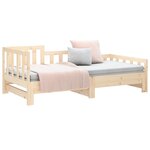 vidaXL Lit coulissant sans matelas 2x(80x200) cm Bois de pin massif