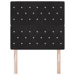 vidaXL Tête de lit en velours noir avec boutons en cristal  90 cm