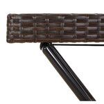 vidaXL Table à plateau pliable marron 65x40x75 cm résine tressée