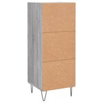 vidaXL Buffet Sonoma gris 34 5x34x90 cm Bois d'ingénierie