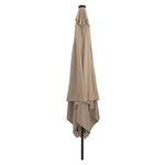 vidaXL Parasol de jardin Taupe  Noir 295 x 295 x 245 cm