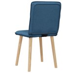 vidaXL Chaises à manger lot de 2 bleu tissu