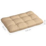 vidaXL Coussins de canapé palette 7 Pièces Beige