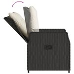 vidaXL Ensemble à manger de jardin coussins 7Pièces Noir Résine tressée