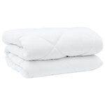 vidaXL Couette Autre avec oreiller 3 Pièces Blanc 200 x 220 cm Microfibre