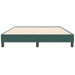 vidaXL Cadre de lit sans matelas vert foncé 160x210 cm velours