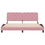 vidaXL Cadre de lit sans matelas rose 180x200 cm velours