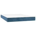 vidaXL Matelas de lit à ressorts ensachés fermeté moyenne Bleu foncé 140x190x20 cm