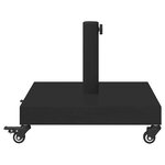 vidaXL Socles de parasol d'extérieur Noir 45 x 45 x 32 cm Acier  béton