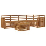 vidaXL Ensemble de canapé d'angle 6 Pièces Naturel Bois d'Acacia Massif