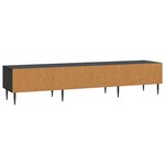 vidaXL Meuble TV avec tiroir Noir 147 x 34 5 x 30 cm Bois d'ingénierie