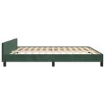 vidaXL Cadre de lit sans matelas vert foncé 180x200 cm velours