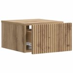 vidaXL Cabinet de chevet mural Chêne artisanal 33 x 34 5 x 20 cm