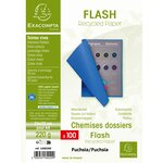 Paquet de 100 chemises Flash 220 teintes vives fuschia, format 320x240mm EXACOMPTA