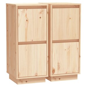vidaXL Buffets 2 Pièces 31 5x34x75 cm Bois massif de pin