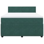 vidaXL Sommier à lattes de lit et matelas Vert foncé 160x200cm Velours