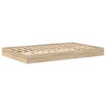 vidaXL Lit bibliothèque chêne Sonoma 120x200 cm en bois d'ingénierie