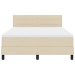vidaXL Lit à ressort avec matelas crème 160x200 cm tissu