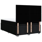 vidaXL Sommier à lattes de lit avec matelas Noir 160x200 cm Tissu