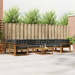 vidaXL Ensemble de canapés d'extérieur 8 Pièces Naturel et Anthracite