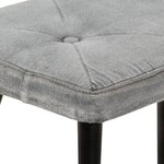 vidaXL Chaise à oreilles avec repose-pied Gris vintage Toile