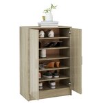 vidaXL Armoire à chaussures Chêne Sonoma 60x35x92 cm Aggloméré