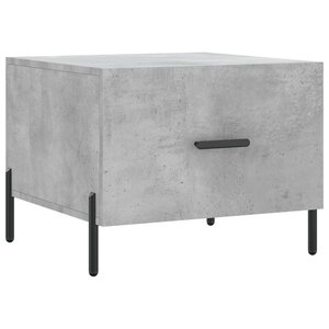 vidaXL Table basse gris béton 50x50x40 cm bois d'ingénierie