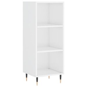 vidaXL Buffet blanc brillant 34 5x32 5x90 cm bois d'ingénierie