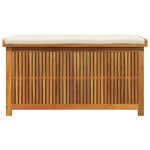 vidaXL Boîte à coussins d'extérieur 113x50x60 5cm bois massif d'acacia