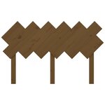 vidaXL Tête de lit Marron miel 132x3x81 cm Bois massif de pin