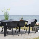 2 Fauteuils de jardin noir RODA