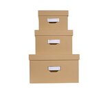 Lot de 3 boîtes de rangement officebyme - exacompta